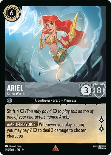 Image for Ariel - Sonic Warrior (195/204) [Fabled] (Cold Foil) - Disney Lorcana