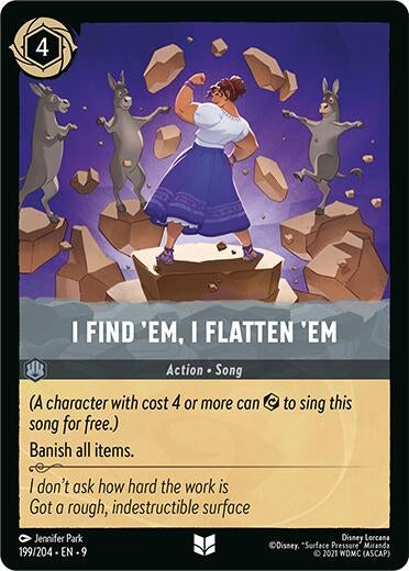Image for I Find 'Em, I Flatten 'Em (199/204) [Fabled] - Disney Lorcana