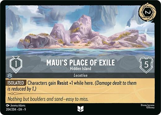 Image for Maui's Place of Exile - Hidden Island (204/204) [Fabled] - Disney Lorcana