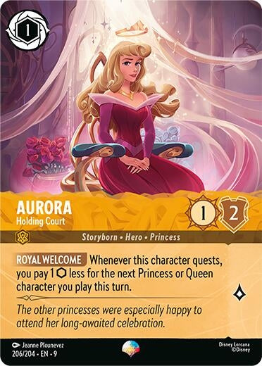 Image for Aurora - Holding Court (Epic) (206/204) [Fabled] (Holofoil) - Disney Lorcana