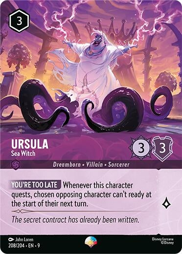 Image for Ursula - Sea Witch (Epic) (208/204) [Fabled] (Holofoil) - Disney Lorcana
