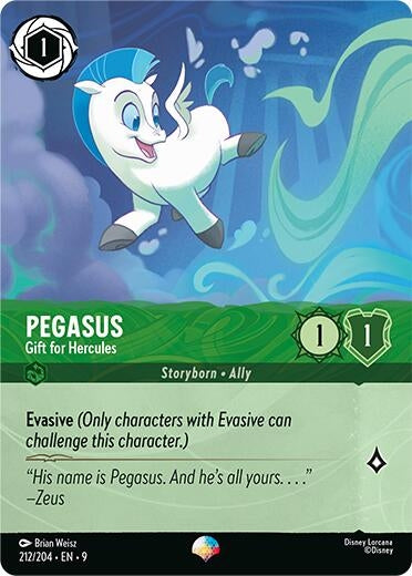 Image for Pegasus - Gift for Hercules (Epic) (212/204) [Fabled] (Holofoil) - Disney Lorcana