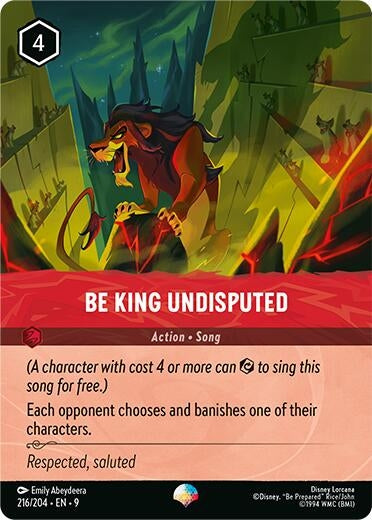 Image for Be King Undisputed (Epic) (216/204) [Fabled] (Holofoil) - Disney Lorcana