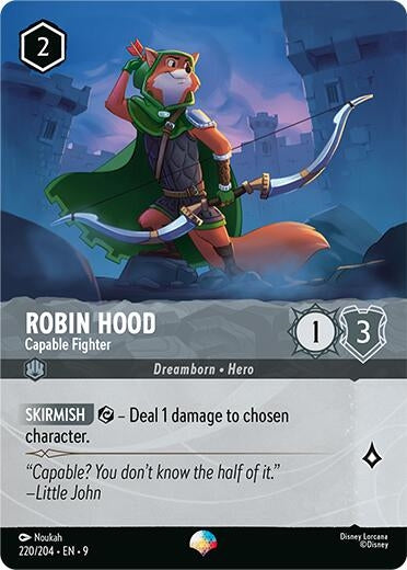 Image for Robin Hood - Capable Fighter (Epic) (220/204) [Fabled] (Holofoil) - Disney Lorcana