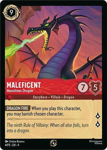 Image for Maleficent - Monstrous Dragon (Store Championship Participant) (4) [Disney Lorcana Promo Cards] - Disney Lorcana