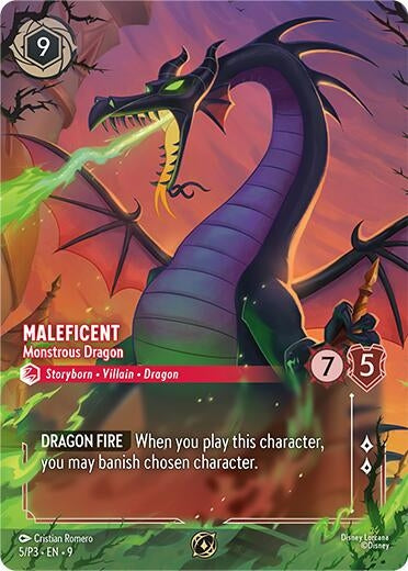 Image for Maleficent - Monstrous Dragon (Store Championship) (5) [Disney Lorcana Promo Cards] (Holofoil) - Disney Lorcana