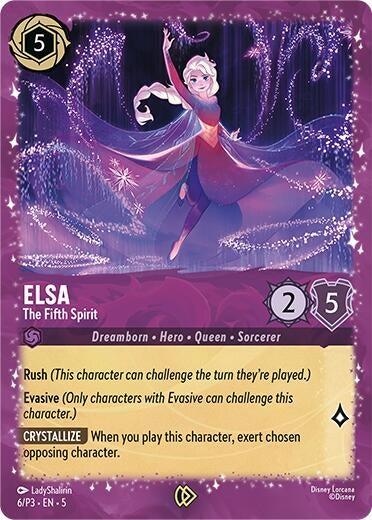 Image for Elsa - The Fifth Spirit (6) [Disney Lorcana Promo Cards] (Holofoil) - Disney Lorcana