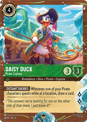 Image for Daisy Duck - Pirate Captain (Disney Cruise Promo) (16) [Disney Lorcana Promo Cards] (Holofoil) - Disney Lorcana