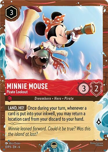 Image for Minnie Mouse - Pirate Lookout (Disney Cruise Promo) (17) [Disney Lorcana Promo Cards] (Holofoil) - Disney Lorcana