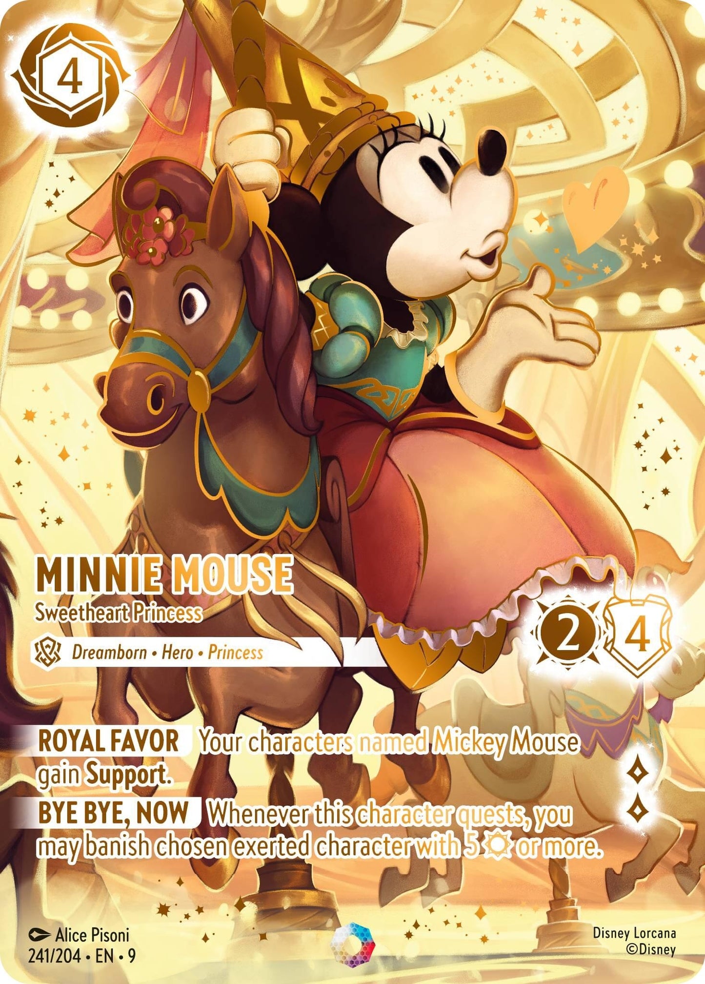 Image for Minnie Mouse - Sweetheart Princess (Iconic) (241/204) [Fabled] (Holofoil) - Disney Lorcana