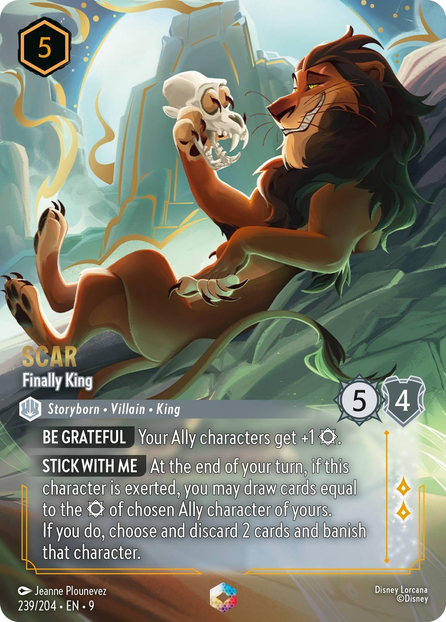 Image for Scar - Finally King (Enchanted) (239/204) [Fabled] (Holofoil) - Disney Lorcana