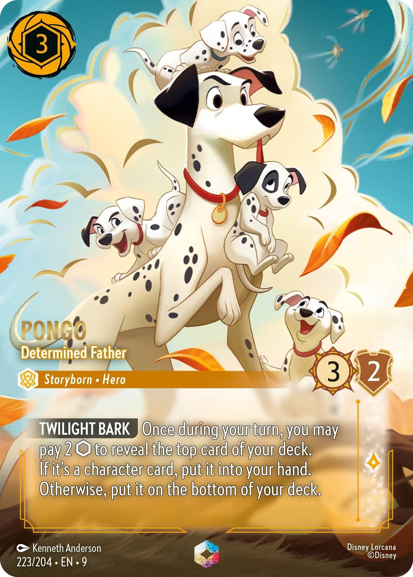 Image for Pongo - Determined Father (Enchanted) (223/204) [Fabled] (Holofoil) - Disney Lorcana