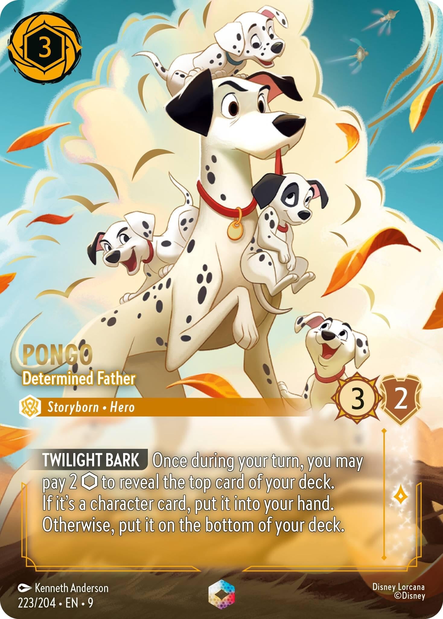Image for Pongo - Determined Father (Enchanted) (223/204) [Fabled] (Holofoil) - Disney Lorcana