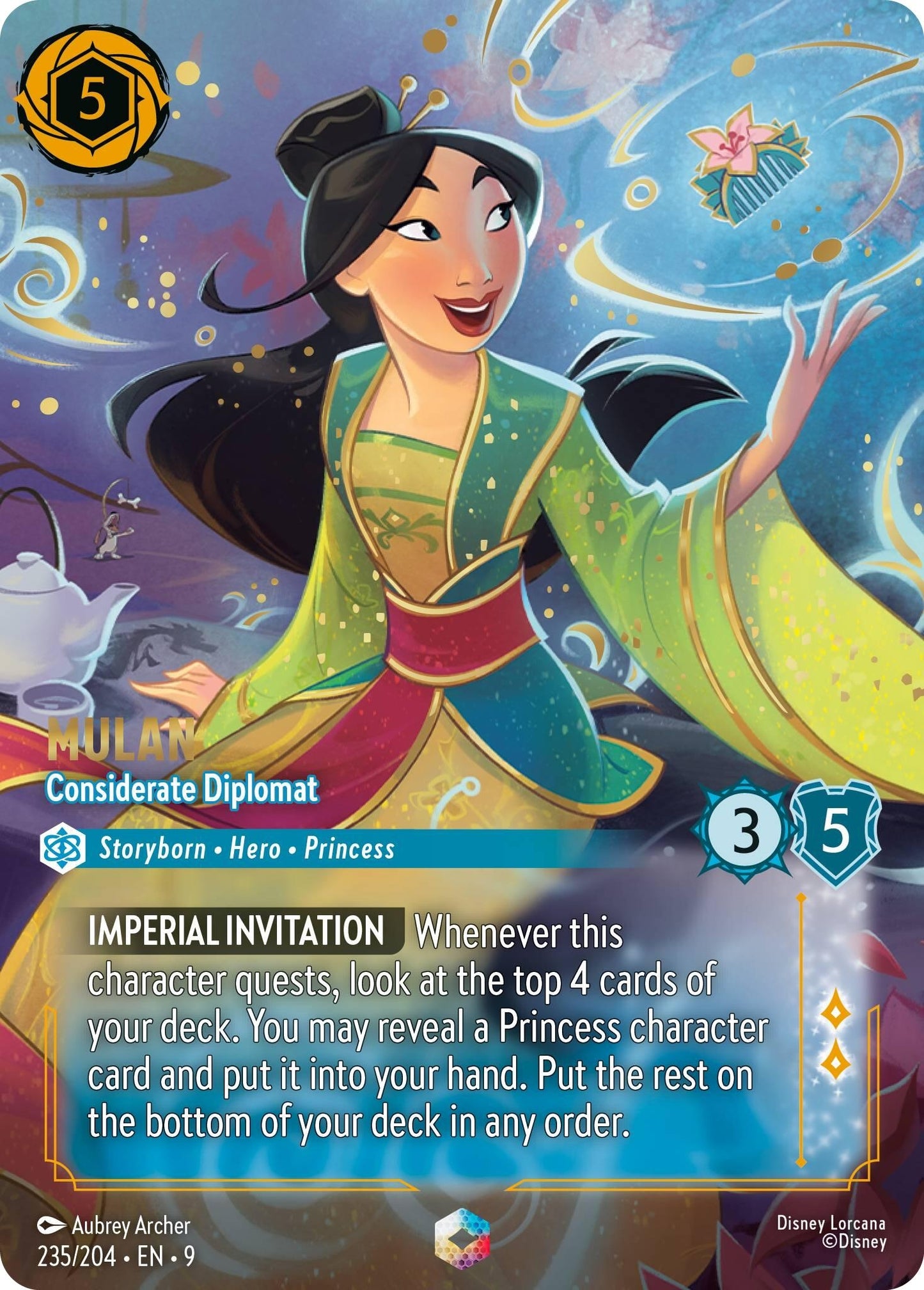 Image for Mulan - Considerate Diplomat (Enchanted) (235/204) [Fabled] (Holofoil) - Disney Lorcana