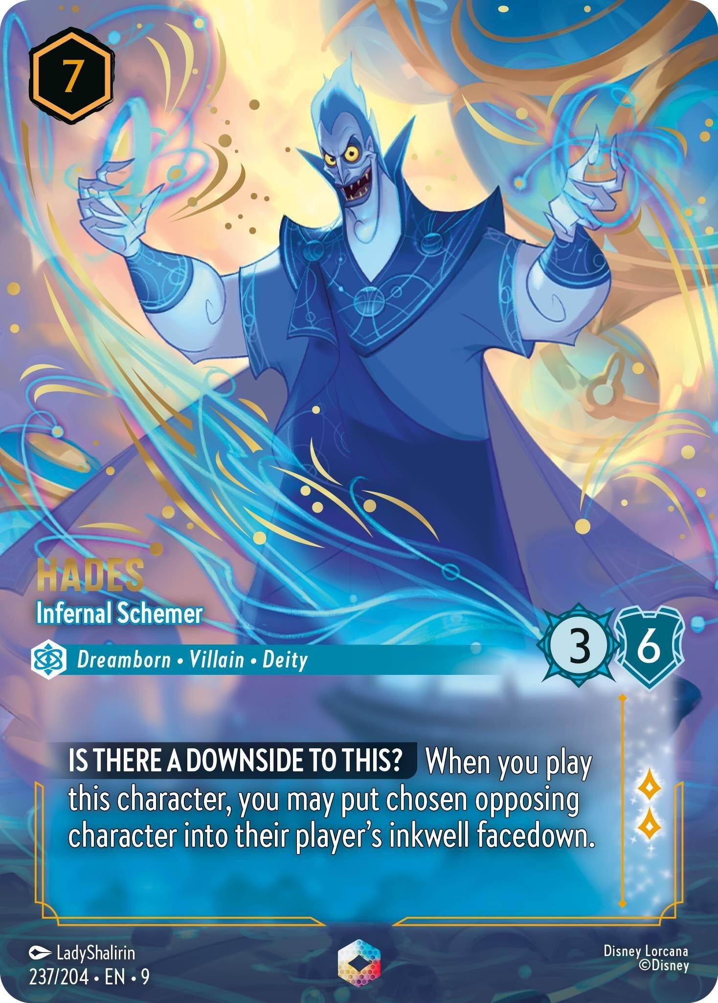 Image for Hades - Infernal Schemer (Enchanted) (237/204) [Fabled] (Holofoil) - Disney Lorcana