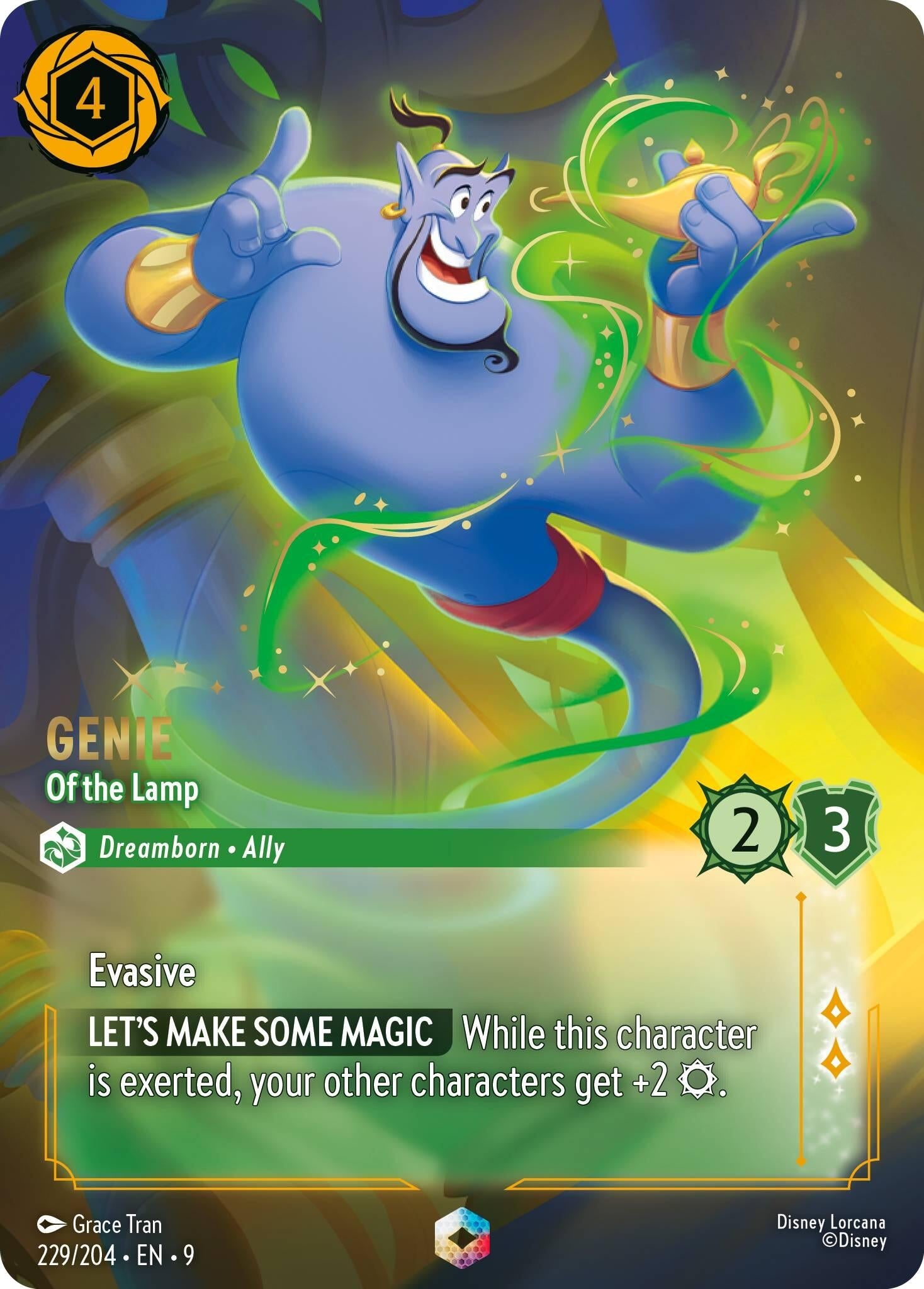 Image for Genie - Of the Lamp (Enchanted) (229/204) [Fabled] (Holofoil) - Disney Lorcana