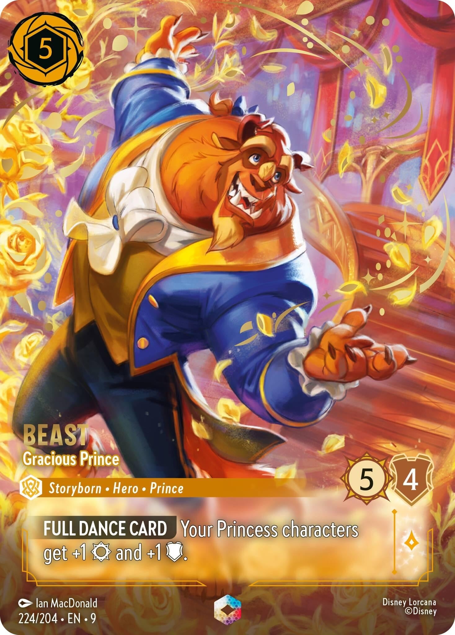 Image for Beast - Gracious Prince (Enchanted) (224/204) [Fabled] (Holofoil) - Disney Lorcana