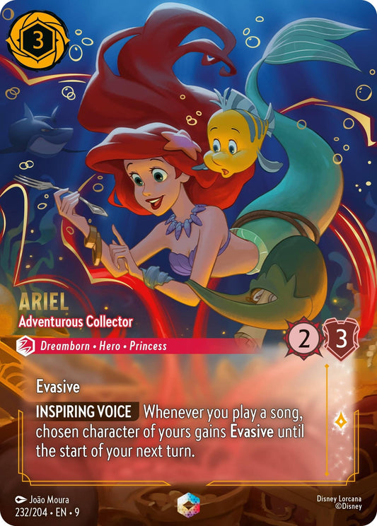 Image for Ariel - Adventurous Collector (Enchanted) (232/204) [Fabled] (Holofoil) - Disney Lorcana