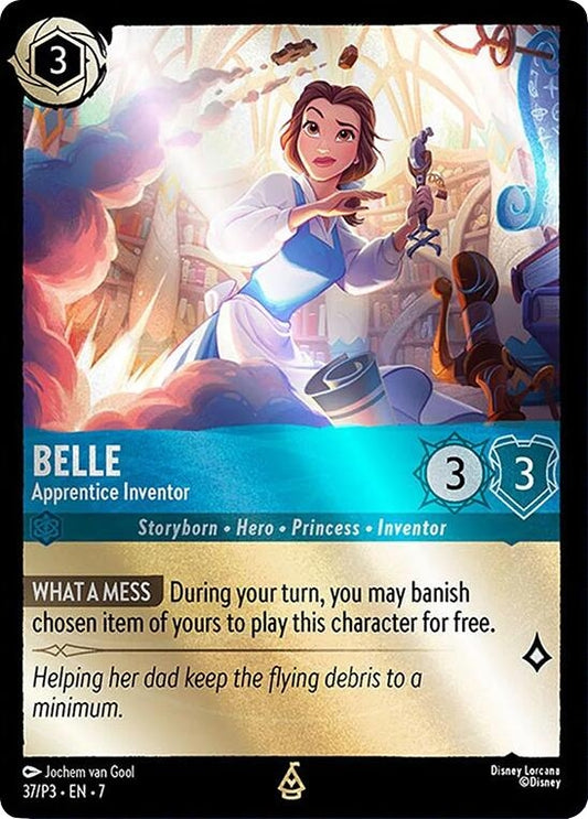 Image for Belle - Apprentice Inventor (37) [Disney Lorcana Promo Cards] (Cold Foil) - Disney Lorcana