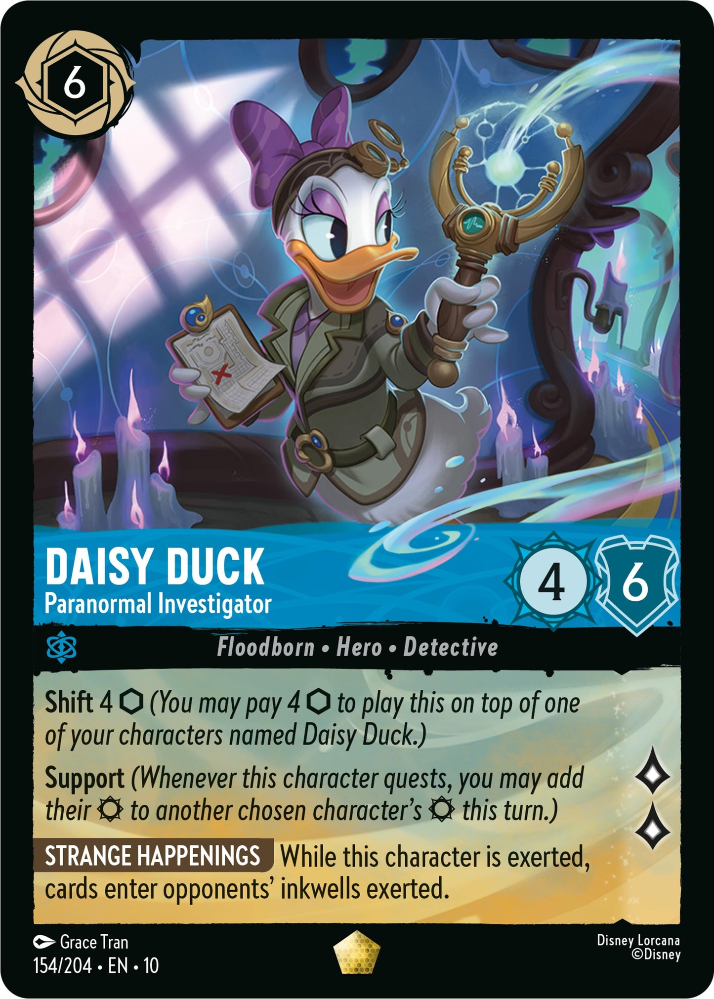 Image for Daisy Duck - Paranormal Investigator (154/204) [Whispers in the Well] (Cold Foil) - Disney Lorcana