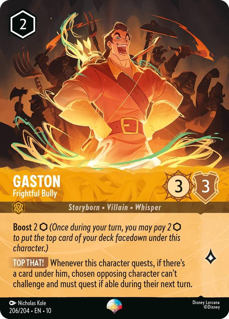 Image for Gaston - Frightful Bully (Epic) (206/204) [Whispers in the Well] (Holofoil) - Disney Lorcana