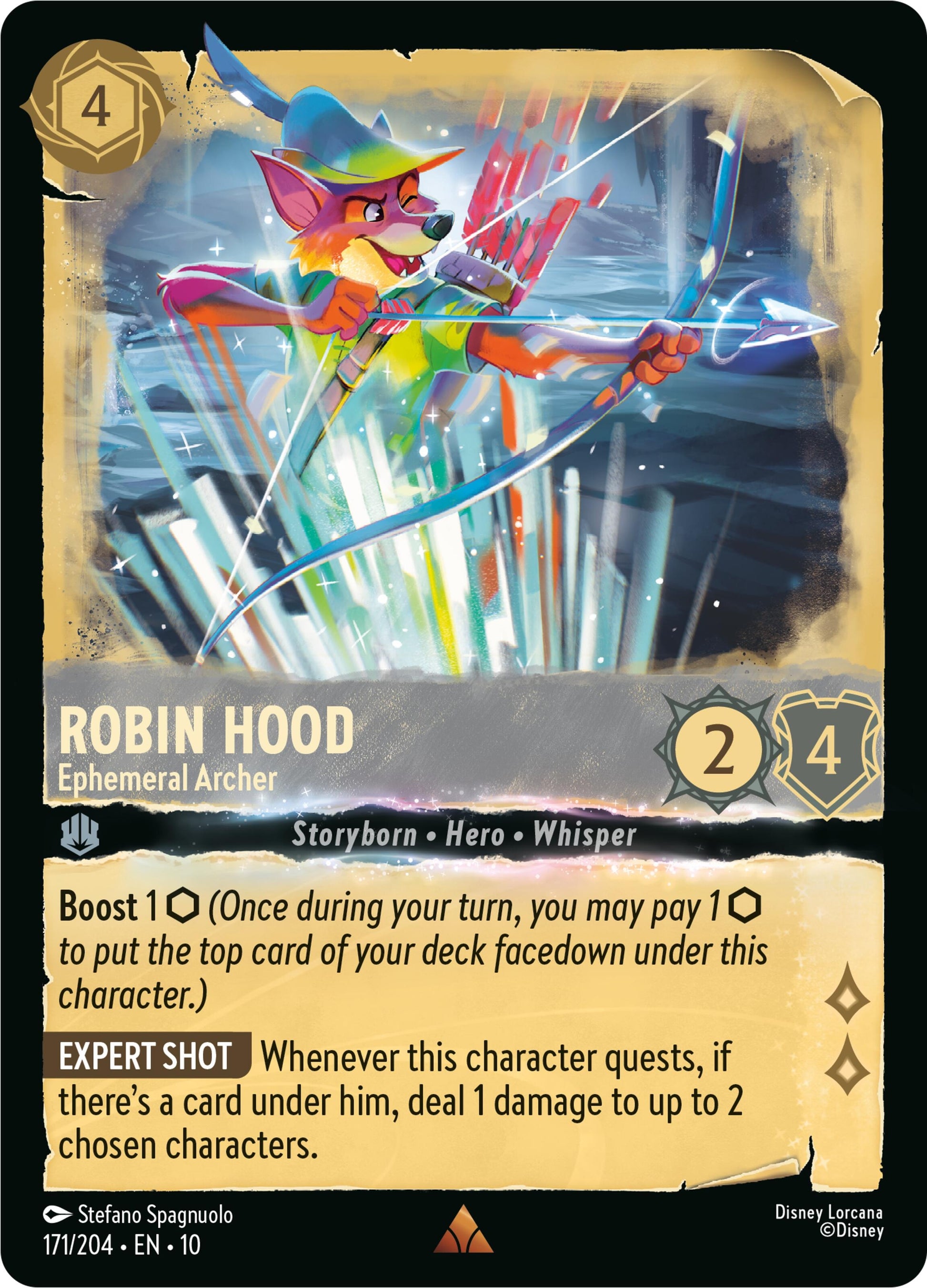 Image for Robin Hood - Ephemeral Archer (171/204) [Whispers in the Well] (Cold Foil) - Disney Lorcana