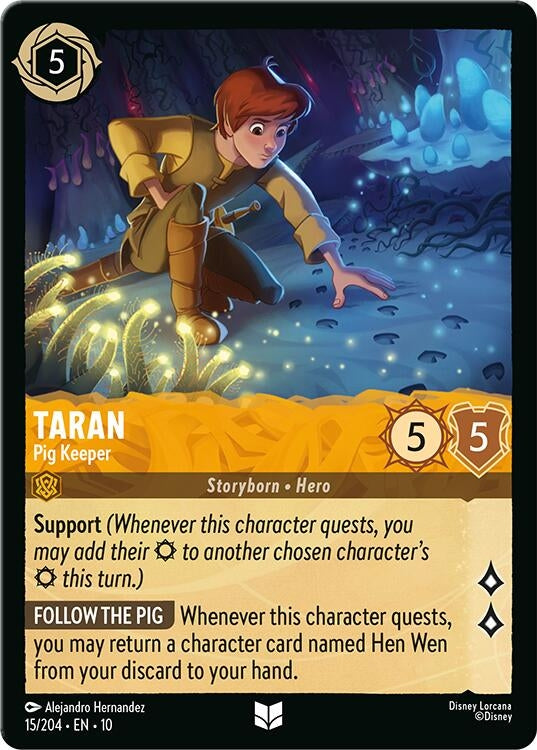 Image for Taran - Pig Keeper (15/204) [Whispers in the Well] (Cold Foil) - Disney Lorcana
