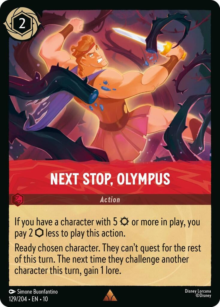 Image for Next Stop, Olympus (129/204) [Whispers in the Well] (Cold Foil) - Disney Lorcana