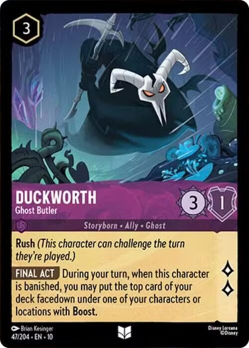Image for Duckworth - Ghost Butler (47/204) [Whispers in the Well] - Disney Lorcana