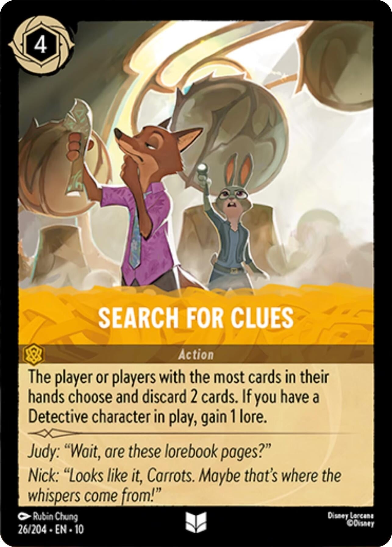Image for Search For Clues (26/204) [Whispers in the Well] - Disney Lorcana