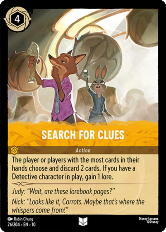 Image for Search For Clues (26/204) [Whispers in the Well] - Disney Lorcana