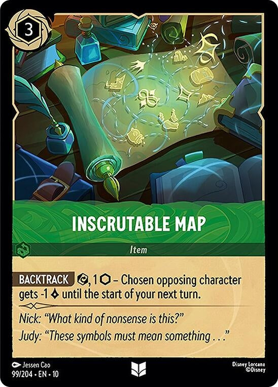 Image for Inscrutable Map (99/204) [Whispers in the Well] (Cold Foil) - Disney Lorcana