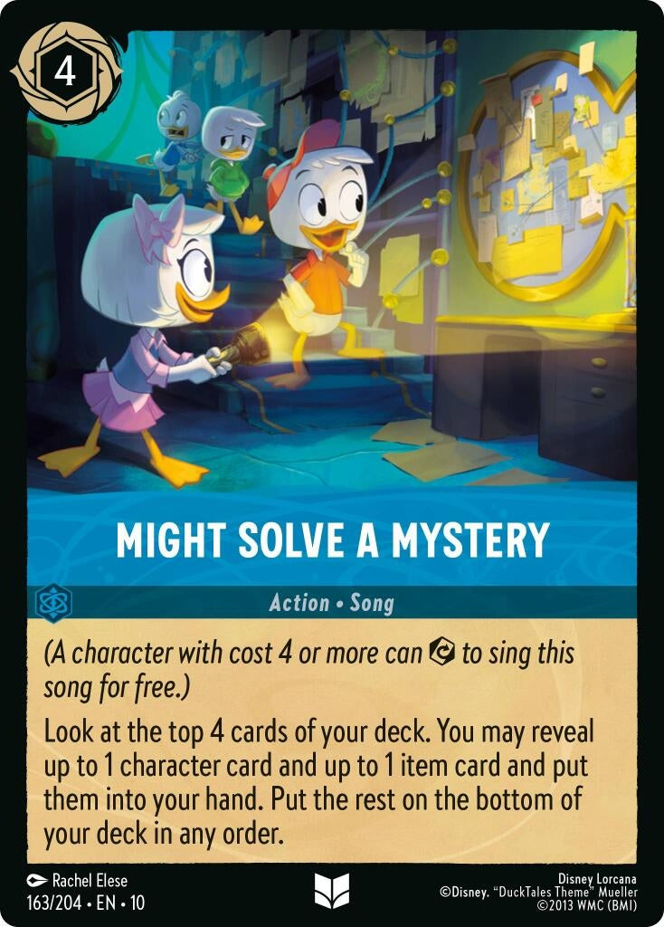 Image for Might Solve a Mystery (163/204) [Whispers in the Well] (Cold Foil) - Disney Lorcana