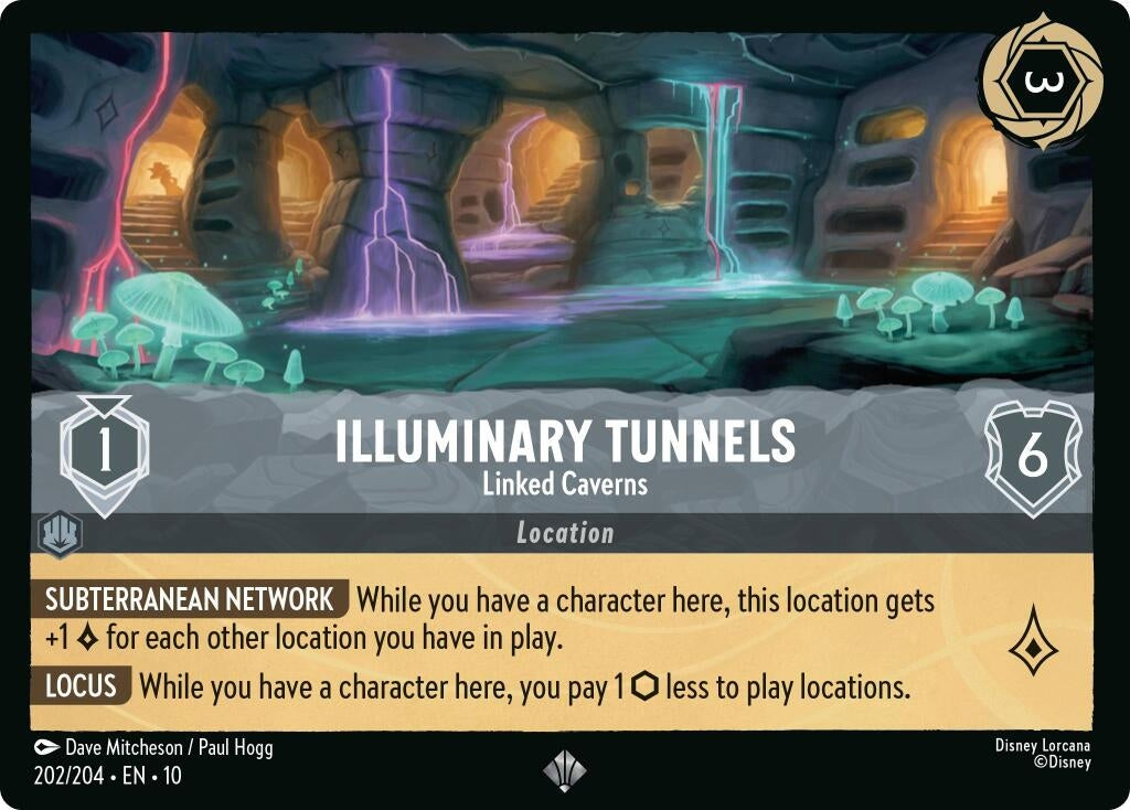 Image for Illuminary Tunnels - Linked Caverns (202/204) [Whispers in the Well] (Cold Foil) - Disney Lorcana
