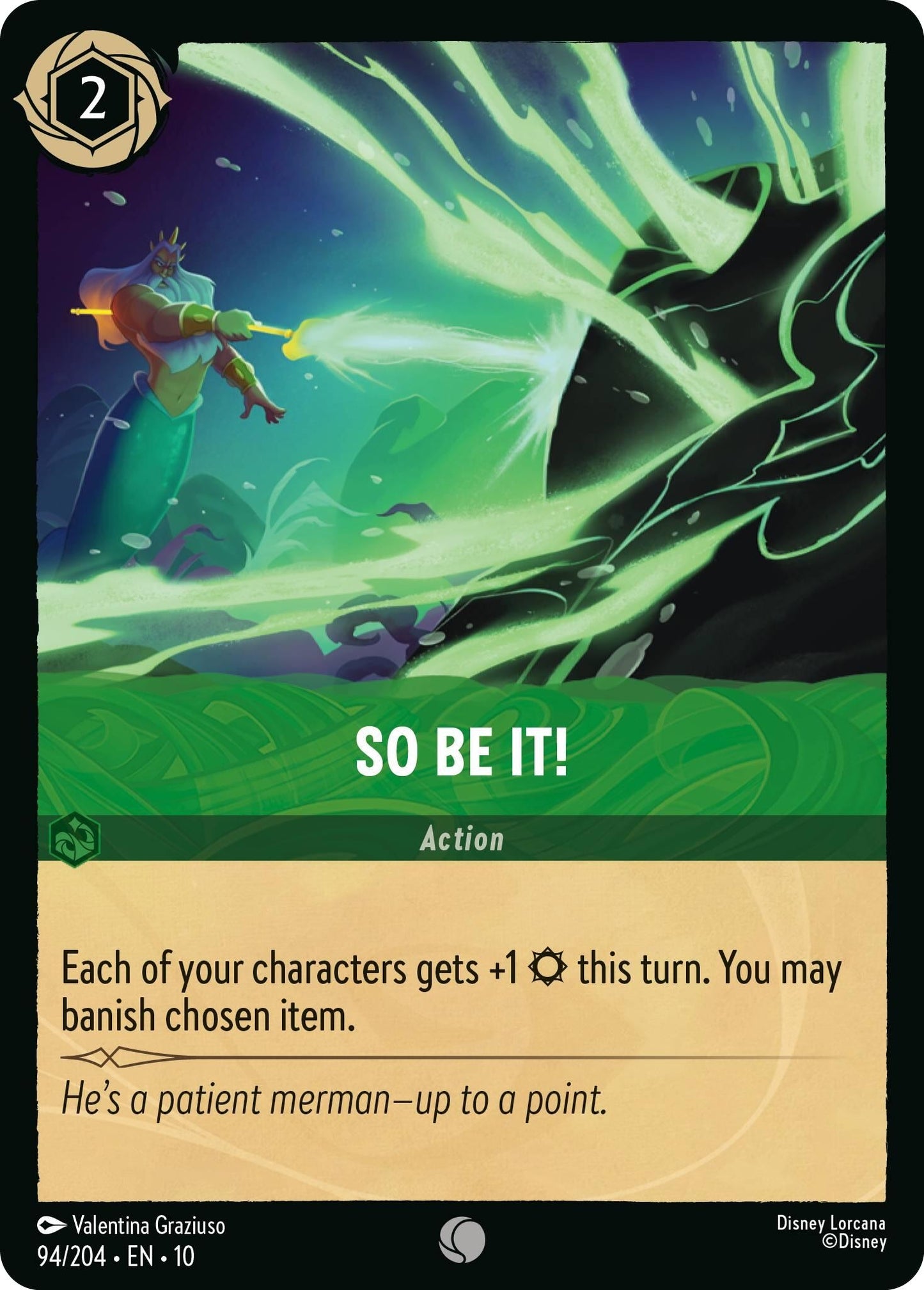 Image for So Be It! (94/204) [Whispers in the Well] (Cold Foil) - Disney Lorcana