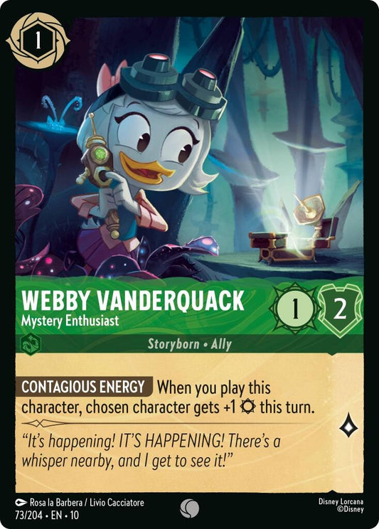 Image for Webby Vanderquack - Mystery Enthusiast (73/204) [Whispers in the Well] (Cold Foil) - Disney Lorcana