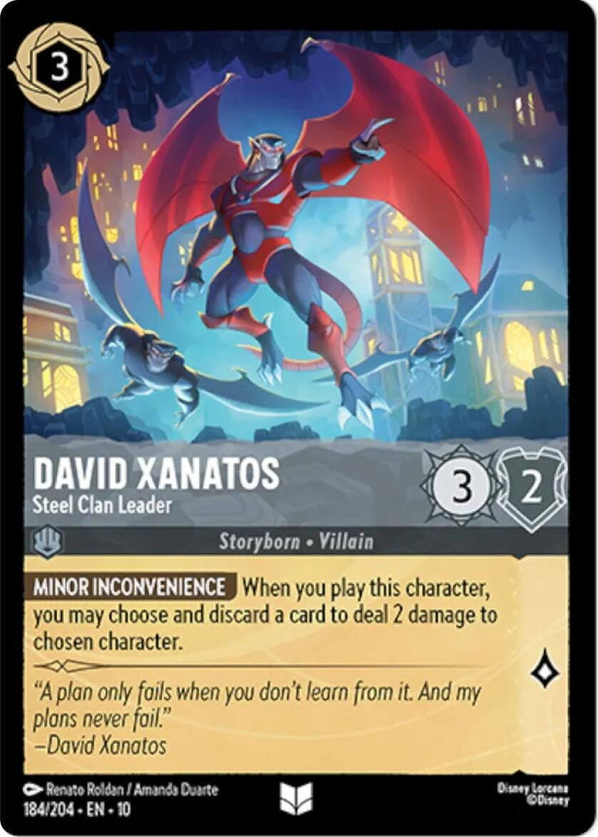 Image for David Xanatos - Steel Clan Leader (184/204) [Whispers in the Well] (Cold Foil) - Disney Lorcana