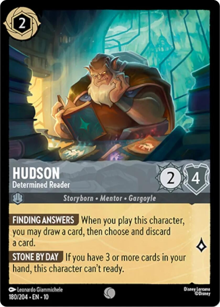 Image for Hudson - Determined Reader (180/204) [Whispers in the Well] - Disney Lorcana