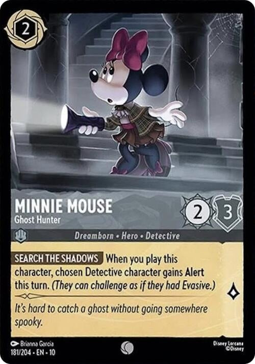 Image for Minnie Mouse - Ghost Hunter (181/204) [Whispers in the Well] (Cold Foil) - Disney Lorcana