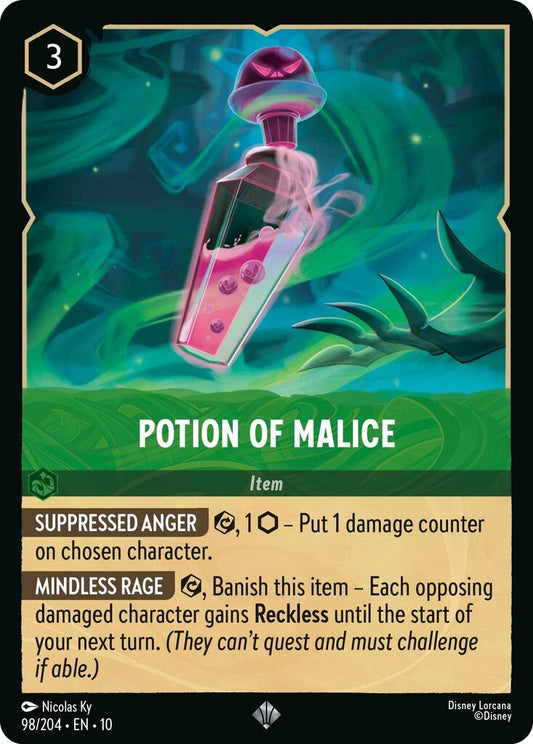 Image for Potion of Malice (98/204) [Whispers in the Well] (Cold Foil) - Disney Lorcana