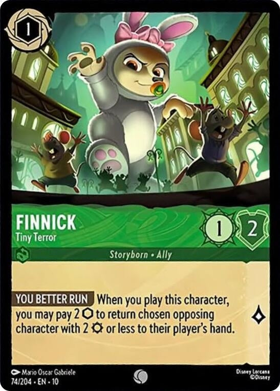 Image for Finnick - Tiny Terror (74/204) [Whispers in the Well] (Cold Foil) - Disney Lorcana