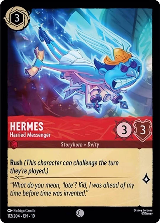 Image for Hermes - Harried Messenger (112/204) [Whispers in the Well] (Cold Foil) - Disney Lorcana