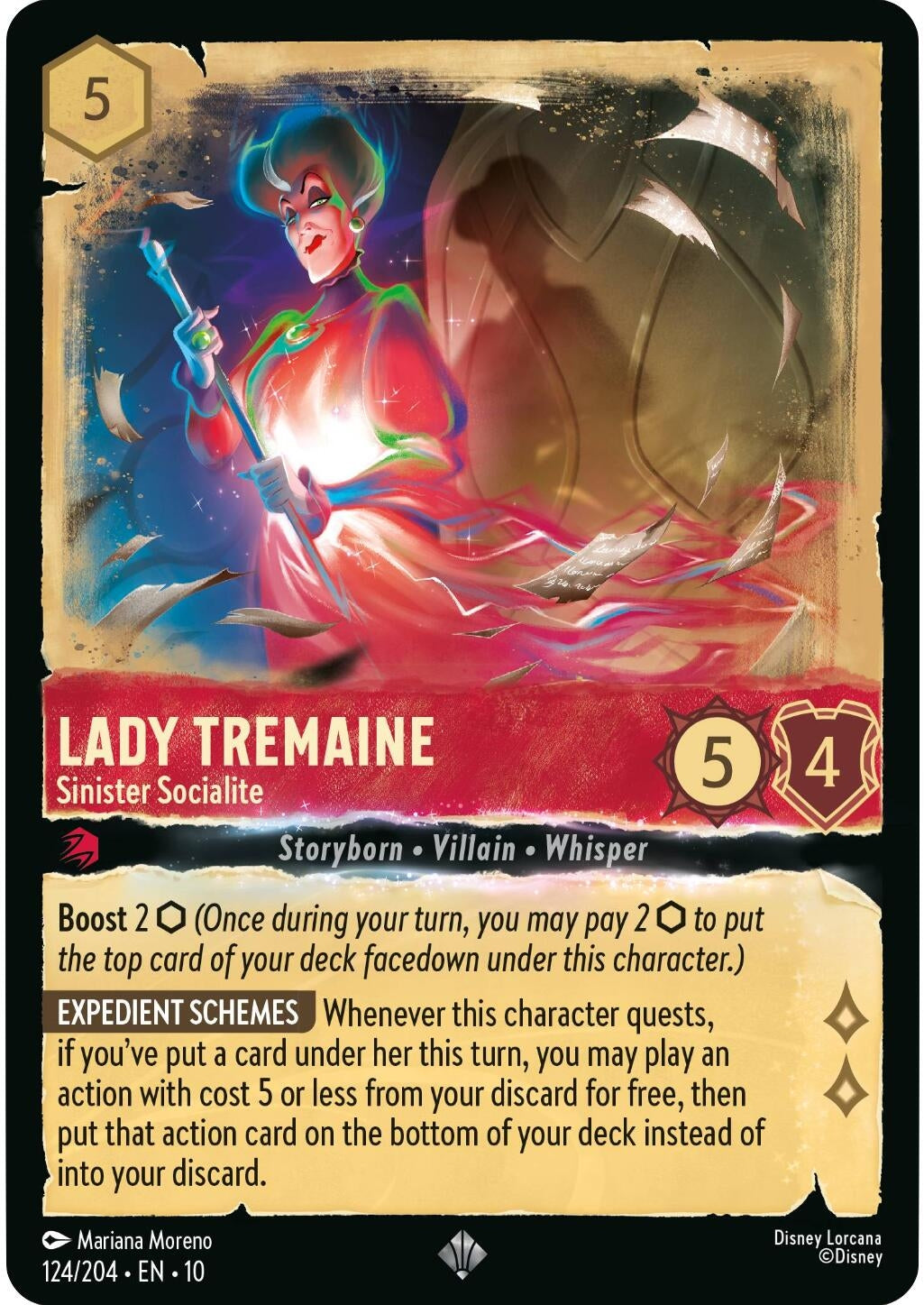Image for Lady Tremaine - Sinister Socialite (124/204) [Whispers in the Well] (Cold Foil) - Disney Lorcana
