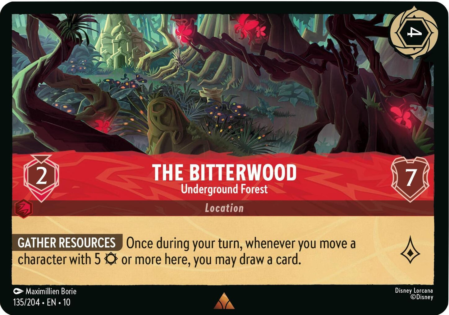 Image for The Bitterwood - Underground Forest (135/204) [Whispers in the Well] - Disney Lorcana