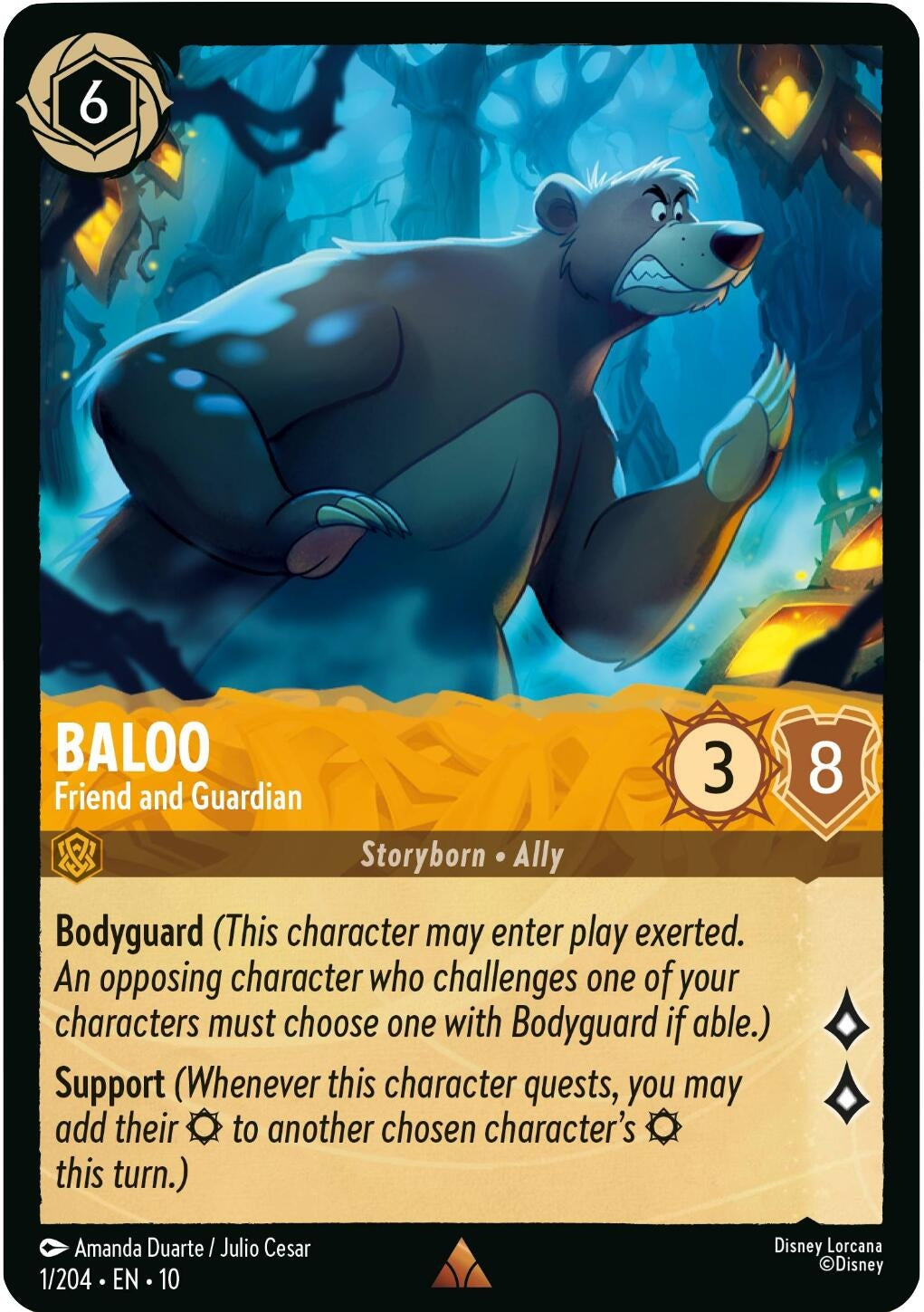 Image for Baloo - Friend and Guardian (1/204) [Whispers in the Well] (Cold Foil) - Disney Lorcana