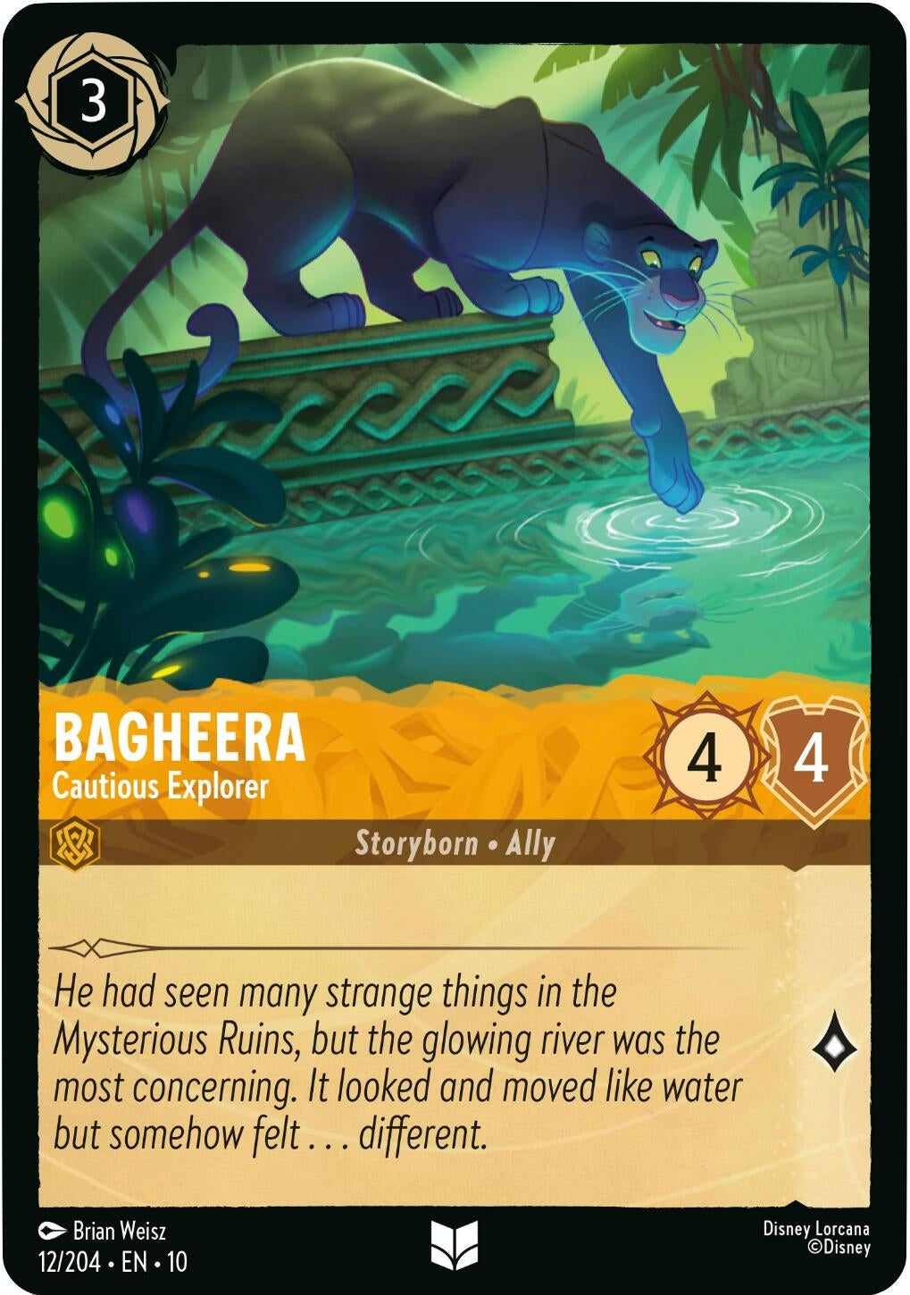 Image for Bagheera - Cautious Explorer (12/204) [Whispers in the Well] (Cold Foil) - Disney Lorcana