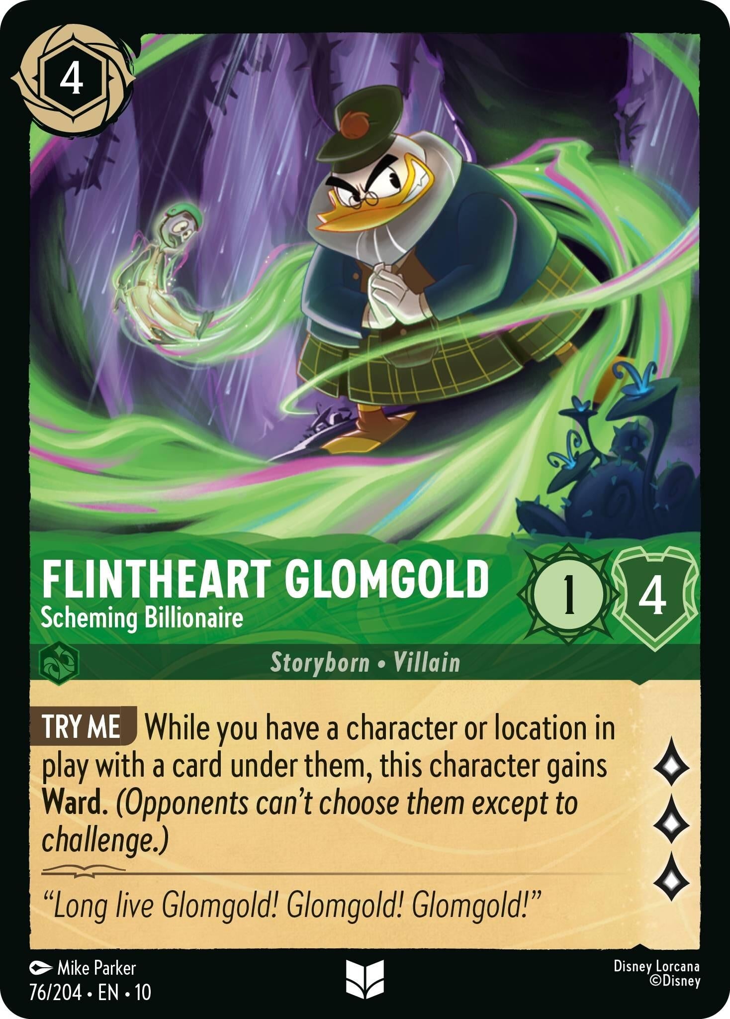 Image for Flintheart Glomgold - Scheming Billionaire (76/204) [Whispers in the Well] (Cold Foil) - Disney Lorcana
