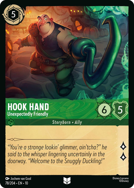 Image for Hook Hand - Unexpectedly Friendly (78/204) [Whispers in the Well] (Cold Foil) - Disney Lorcana