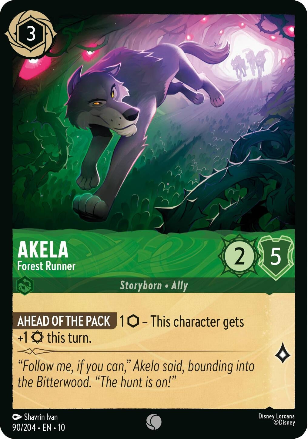 Image for Akela - Forest Runner (90/204) [Whispers in the Well] (Cold Foil) - Disney Lorcana