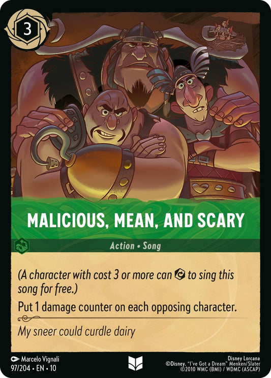 Image for Malicious, Mean, and Scary (97/204) [Whispers in the Well] (Cold Foil) - Disney Lorcana